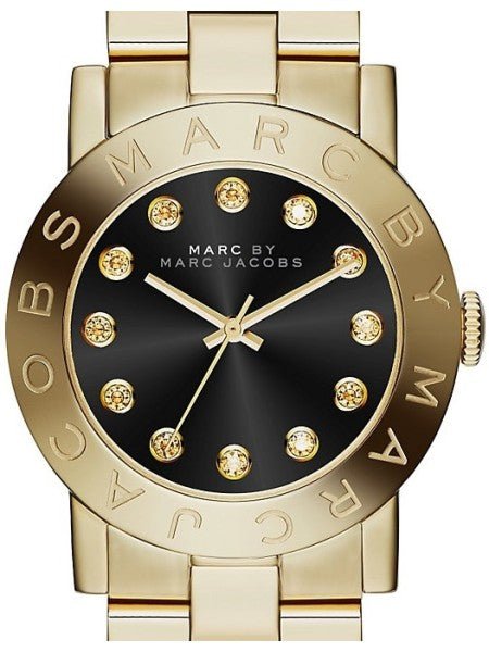 Marc Jacobs Amy Glitz Black Dial Gold Steel Strap Watch for Women - MBM3334 Buy Now By Marc Jacobs