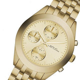 Marc Jacobs Peeker Chronograph Gold Dial Gold Steel Strap Watch for Women - MBM3393 Buy Now By Marc Jacobs
