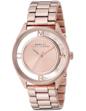 Marc Jacobs Tether Transparent Rose Gold Dial Rose Gold Steel Strap Watch for Women - MBM3414 Buy Now By Marc Jacobs
