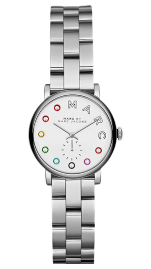 Marc Jacobs Baker Dexter White Dial Silver Steel Strap Watch for Women - MBM3423 Buy Now By Marc Jacobs