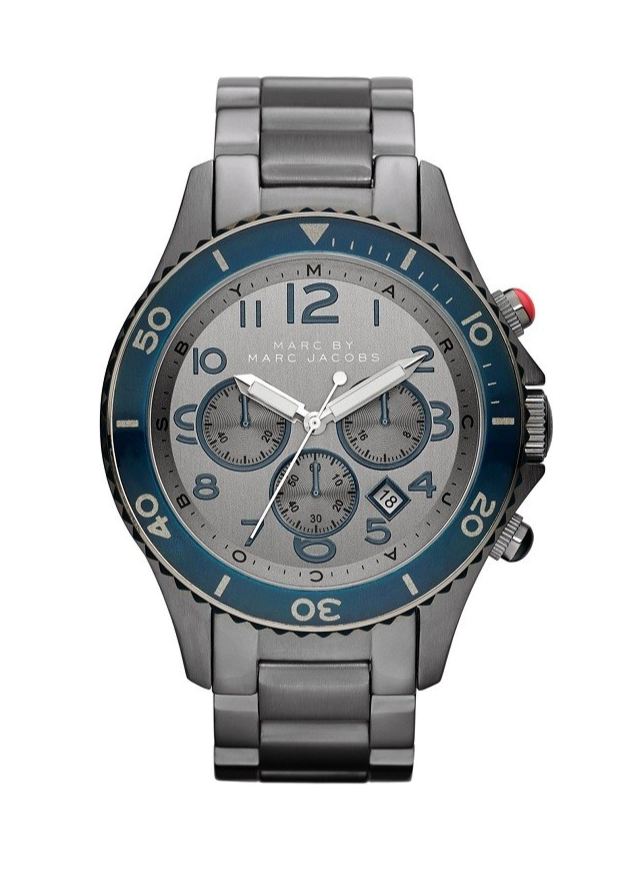 Marc Jacobs Rock Chronograph Silver Dial Silver Steel Strap Watch for Men - MBM5028 Buy Now By Marc Jacobs
