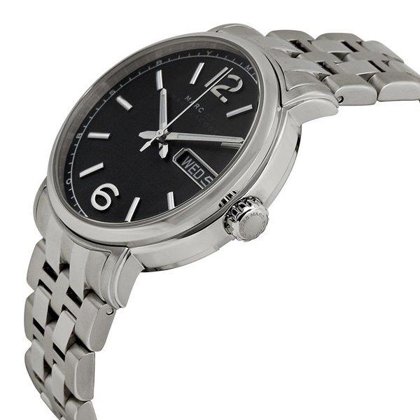 Marc Jacobs Fergus Black Dial Silver Steel Strap Watch for Men - MBM5075 Buy Now By Marc Jacobs