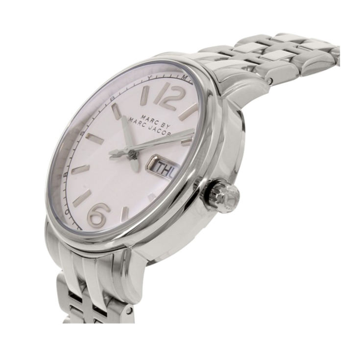 Marc Jacobs Fergus White Dial Silver Steel Strap Watch for Women - MBM8646 Buy Now By Marc Jacobs