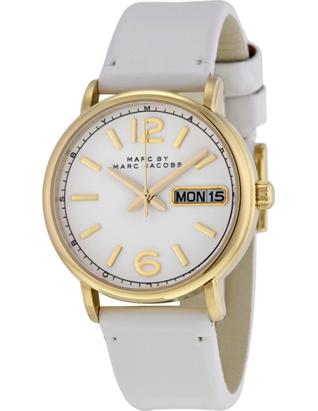 Marc Jacobs Fergus White Dial White Leather Strap Watch for Women - MBM8653 Buy Now By Marc Jacobs
