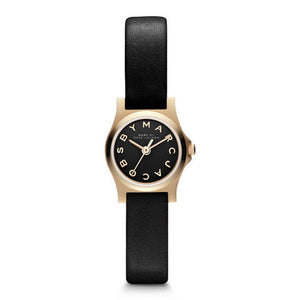 Marc Jacobs Henry Dinky Black Dial Black Leather Strap Watch for Women - MBM1240 Buy Now By Marc Jacobs