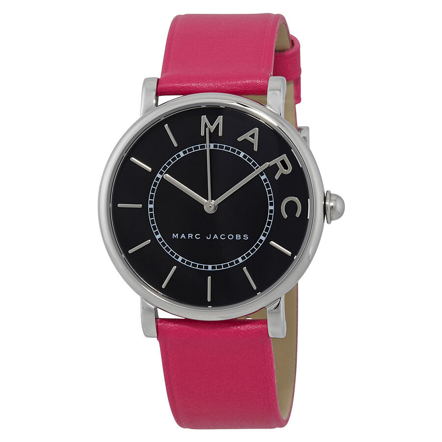 Marc Jacobs Roxy Black Dial Pink Leather Strap Watch for Women - MJ1535 Buy Now By Marc Jacobs