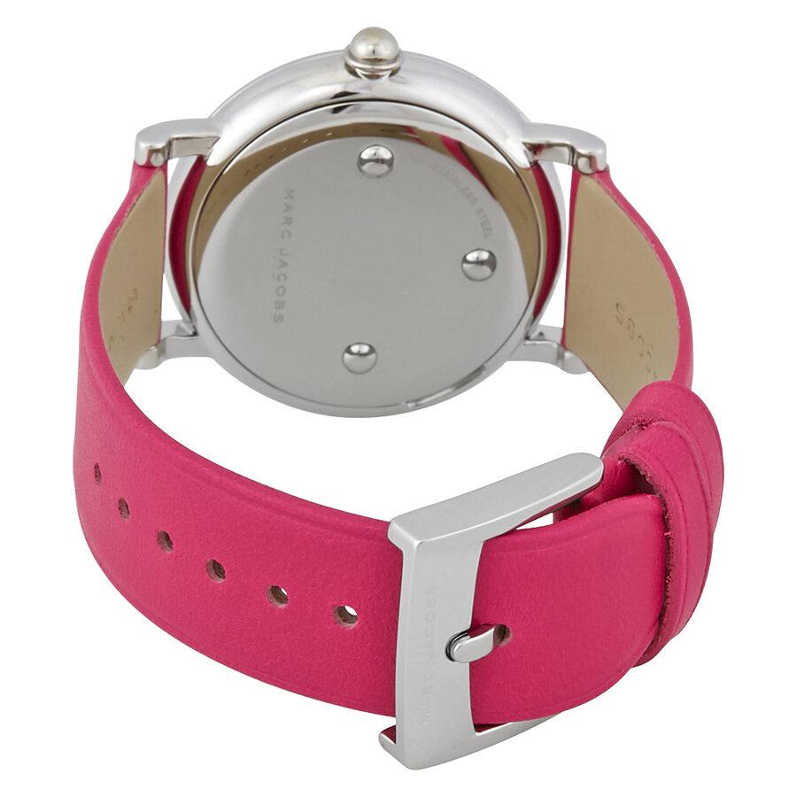 Marc Jacobs Roxy Black Dial Pink Leather Strap Watch for Women - MJ1535 Buy Now By Marc Jacobs