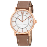 Marc Jacobs Roxy White Dial Cement Brown Leather Strap Watch for Women - MJ1533 Buy Now By Marc Jacobs
