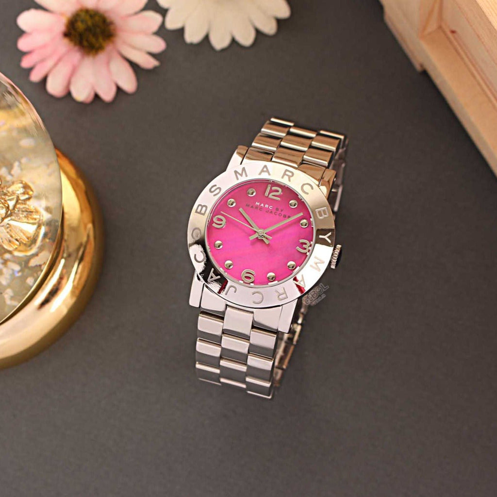 Marc Jacobs Amy Pink Dial Rose Gold Steel Strap Dial Watch for Women - MBM8625 Buy Now By Marc Jacobs