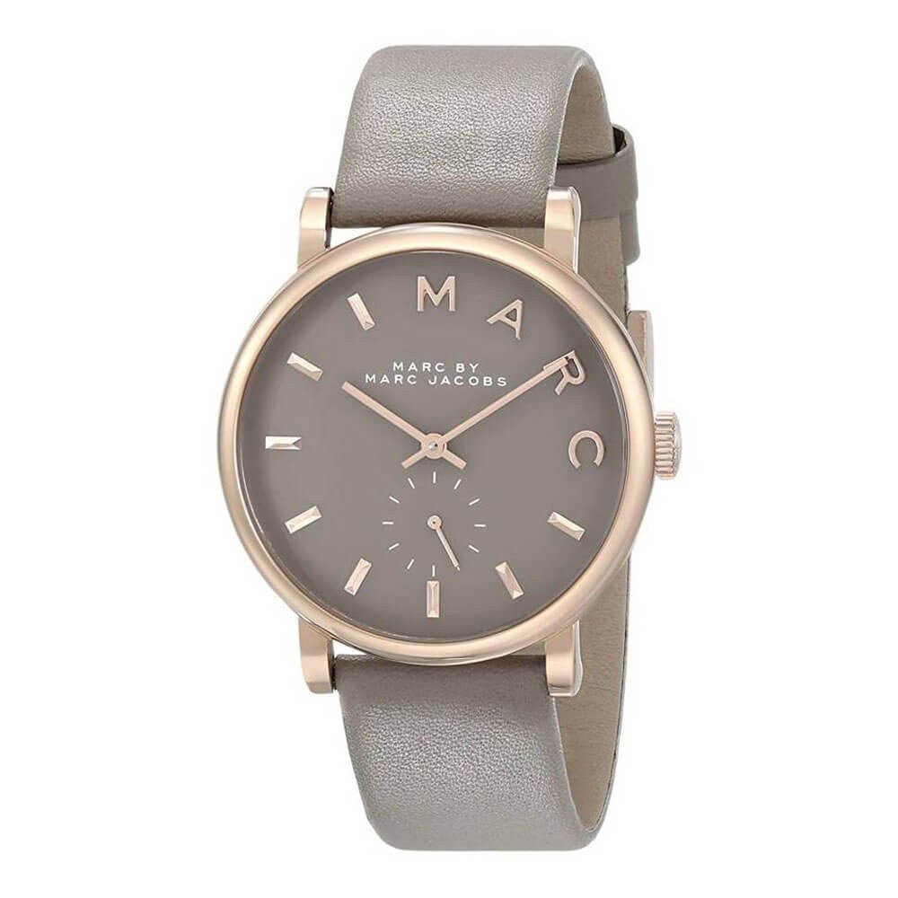 Marc Jacobs Baker Grey Dial Grey Leather Strap Watch for Women - MBM1266 Buy Now By Marc Jacobs