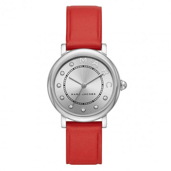 Marc Jacobs Roxy Silver Dial Red Leather Strap Watch for Women - MJ1632 Buy Now By Marc Jacobs