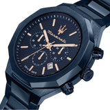 Maserati Stile Chronograph Blue Dial Blue Steel Strap Watch For Men - R8873642008 Buy Now By Maserati