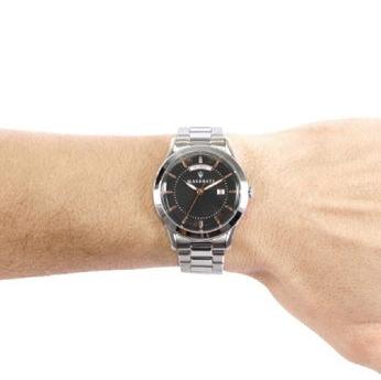 Maserati Tradizione Black Dial Silver Steel Strap Watch For Men - R8853125002 Buy Now By Maserati