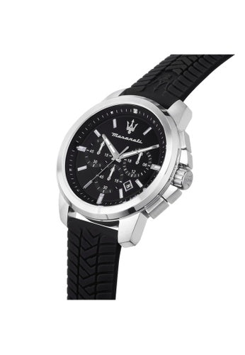 Maserati Successo Chronoraph Black Dial Black Silicon Strap Watch For Men - R8871621014 Buy Now By Maserati