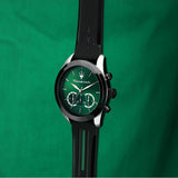 Maserati Traguardo Chronograph Green Dial Black Silicone Strap Watch For Men - R8871612043 Buy Now By Maserati