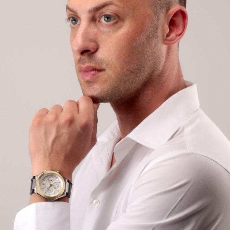 Maserati Triconic Chronograph White Dial Black Leather Strap Watch For Men - R8871639004 Buy Now By Maserati