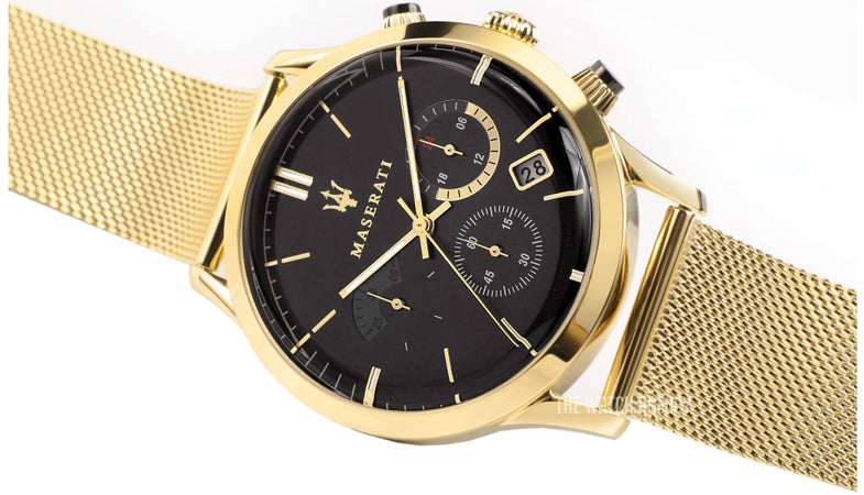 Maserati Ricordo Chronograph Black Dial Stainless Steel Mesh Bracelet Watch For Men - R8873633003 Buy Now By Maserati