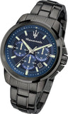 Maserati Successo Chronograph Blue Dial Black Steel Strap Watch For Men - R8873621005 Buy Now By Maserati