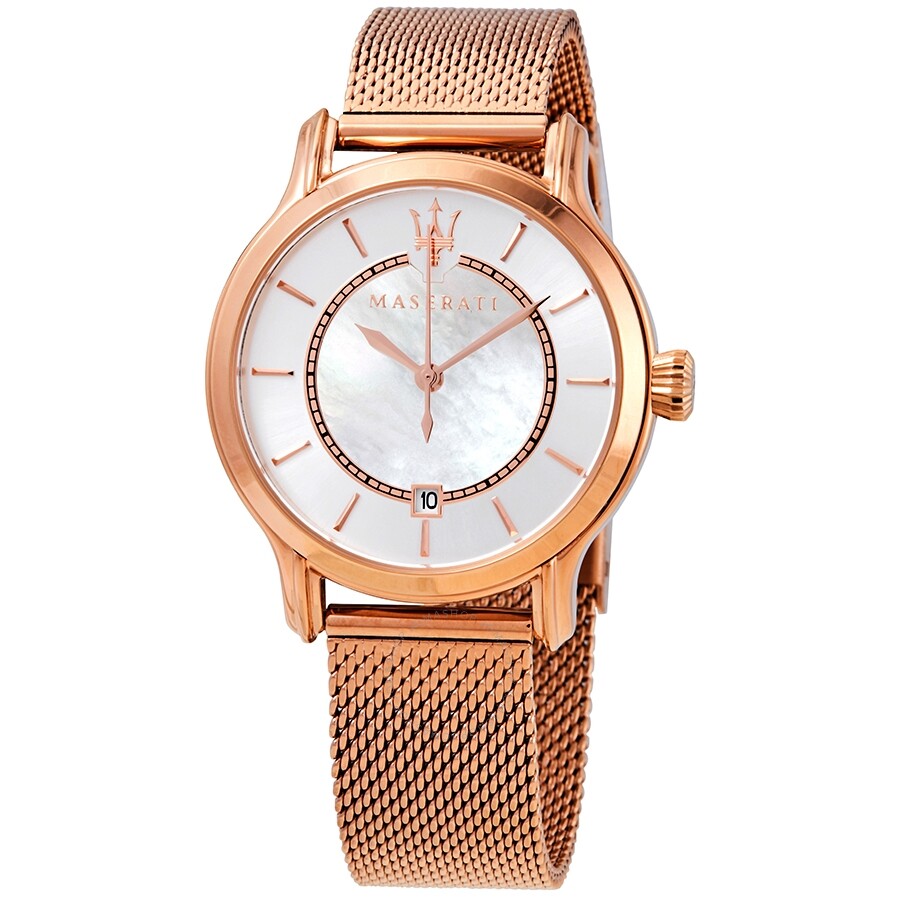 Maserati Epoca Mother of Pearl Dial Rose Gold Mesh Strap Watch For Women - R8853118506 Buy Now By Maserati