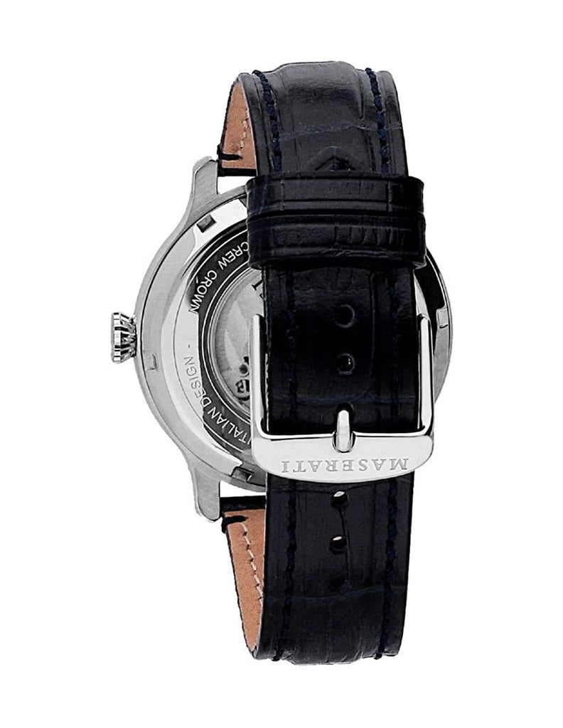 Maserati Epoca Automatic Skeleton Dial Black Leather Strap Watch For Men - R8821118002 Buy Now By Maserati