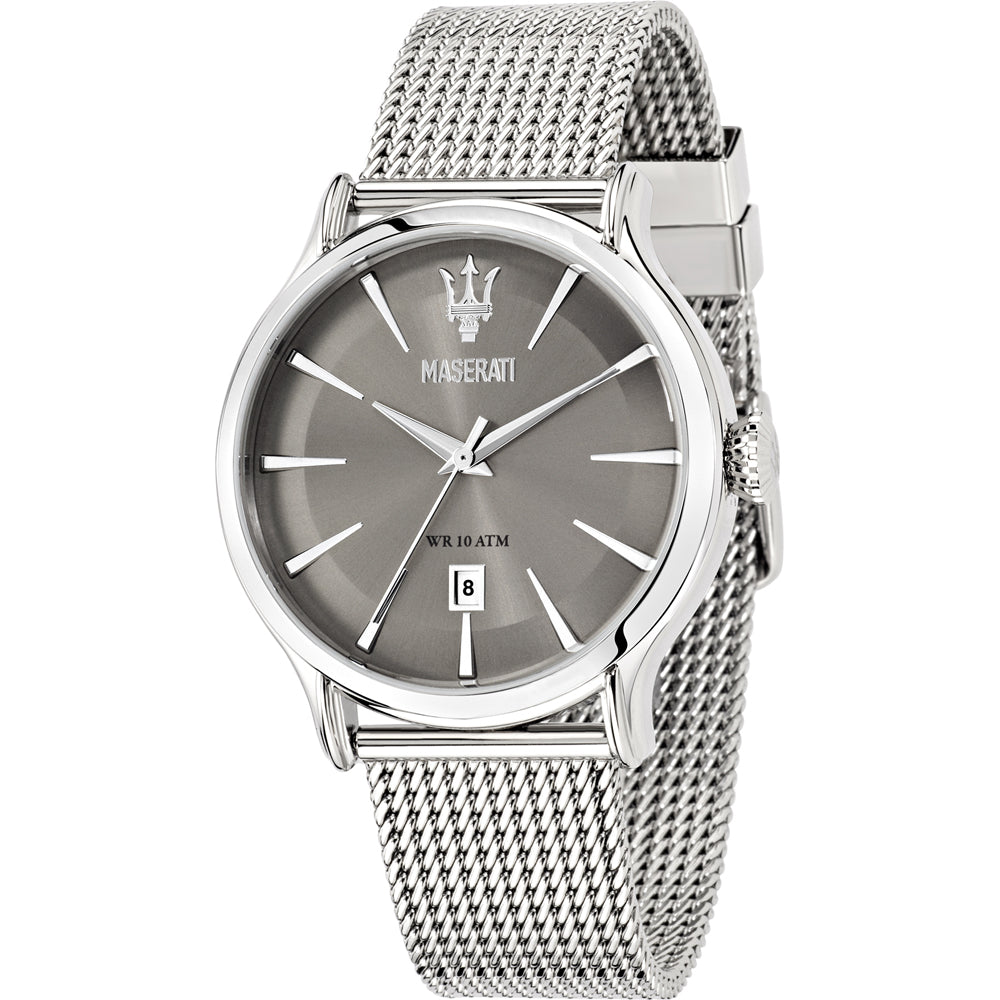 Maserati Epoca Grey Dial Grey Mesh Bracelet Watch For Men - R8853118002 Buy Now By Maserati
