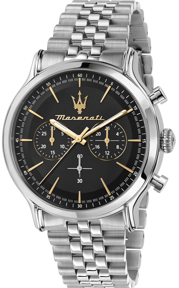 Maserati Epoca Chronograph Black Dial Silver Steel Strap Watch For Men - R8873618017 Buy Now By Maserati