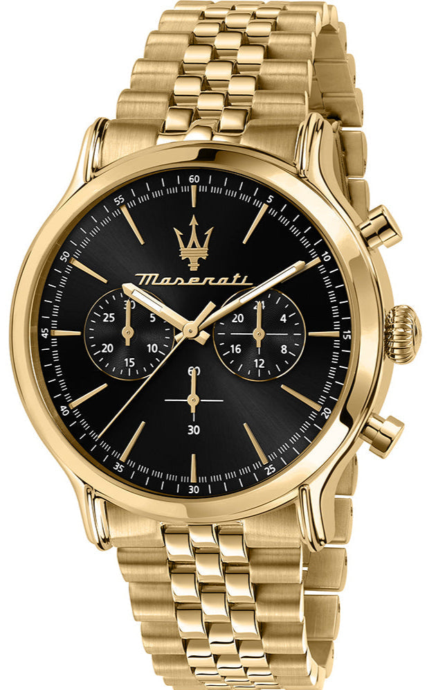 Maserati Epoca Chronograph Black Dial Gold Steel Strap Watch For Men - R8873618023 Buy Now By Maserati