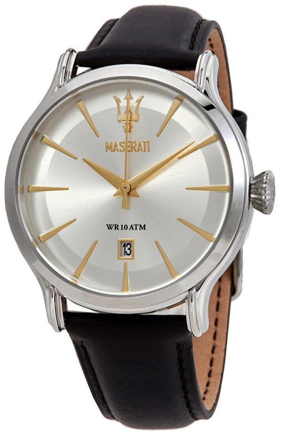 Maserati Epoca White Dial Black Leather Strap Watch For Men - R8851118002 Buy Now By Maserati
