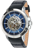 Maserati Ingegno Automatic Blue Skeleton Dial Black Leather Strap Watch For Men - R8821119004 Buy Now By Maserati