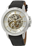 Maserati Ingegno Automatic Black Skeleton Dial Black Leather Strap Watch For Men - R8821119002 Buy Now By Maserati