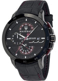 Maserati Ingegno Chronograph Black Dial Black Leather Strap Watch For Men - R8871619003 Buy Now By Maserati