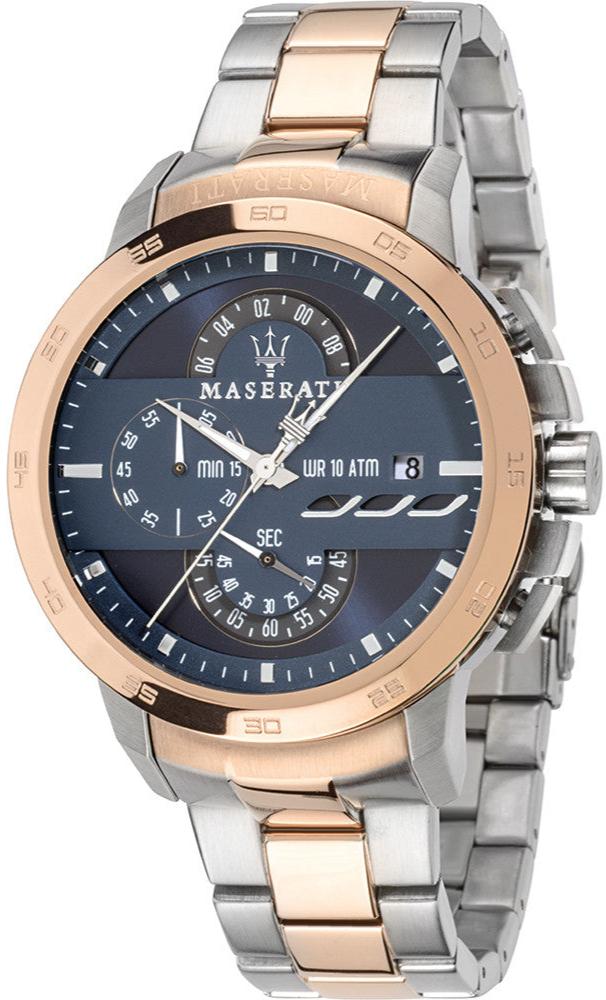 Maserati Ingegno Chronograph Blue Dial Two Tone Steel Strap Watch for Men - R8873619002 Buy Now By Maserati