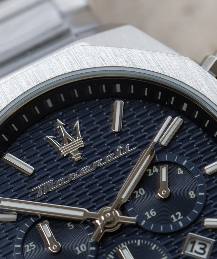 Maserati Stile Blue Dial Silver Steel Strap Watch For Men - R8873642006 Buy Now By Maserati