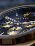 Maserati Stile 45mm Chronograph Black Dial Gold Steel Strap Watch For Men - R8873642001 Buy Now By Maserati