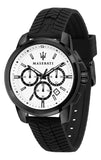 Maserati Successo 44mm White Dial Black Silicone Strap Watch For Men - R8871621010 Buy Now By Maserati