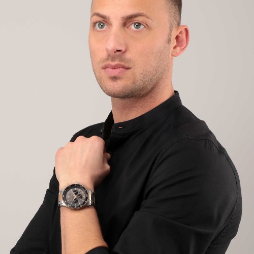 Maserati SFIDA Chronograph Black Dial Two Tone Steel Strap Watch For Men - R8873640002 Buy Now By Maserati