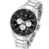 Maserati SFIDA Chronograph Black Dial Silver Steel Strap Watch For Men - R8873640004 Buy Now By Maserati