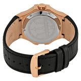 Maserati Potenza Automatic Rose Gold Dial Black Leather Strap Watch For Men - R8821108002 Buy Now By Maserati