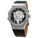 Maserati Potenza Automatic Black Dial Black Leather Strap Watch For Men - R8821108038 Buy Now By Maserati