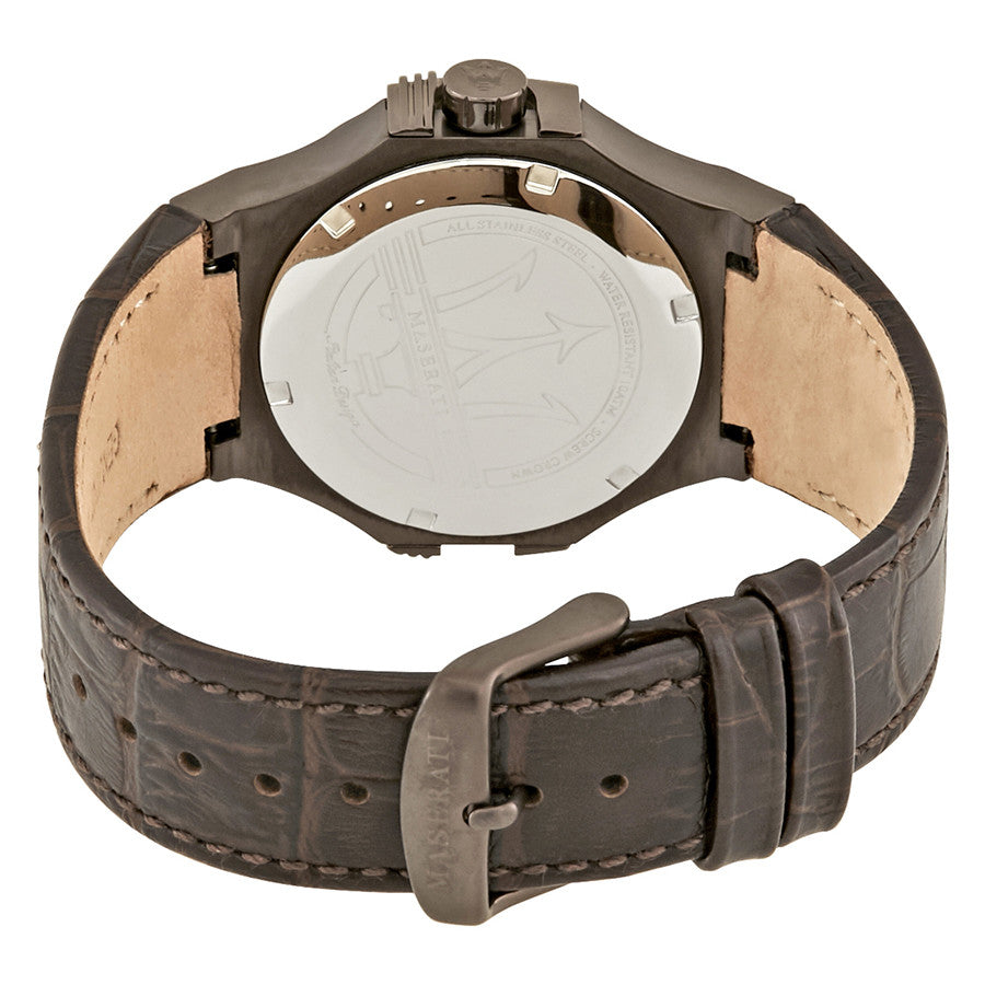 Maserati Potenza Black Dial Brown Leather Strap Watch For Men - R8851108014 Buy Now By Maserati