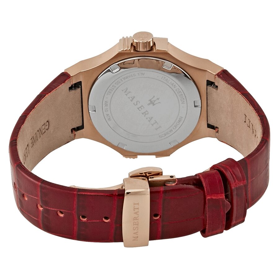 Maserati Potenza Silver Dial Red Leather Strap Watch For Women - R8851108501 Buy Now By Maserati