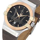 Maserati Potenza Black Dial Brown Leather Strap Watch For Men - R8851108014 Buy Now By Maserati