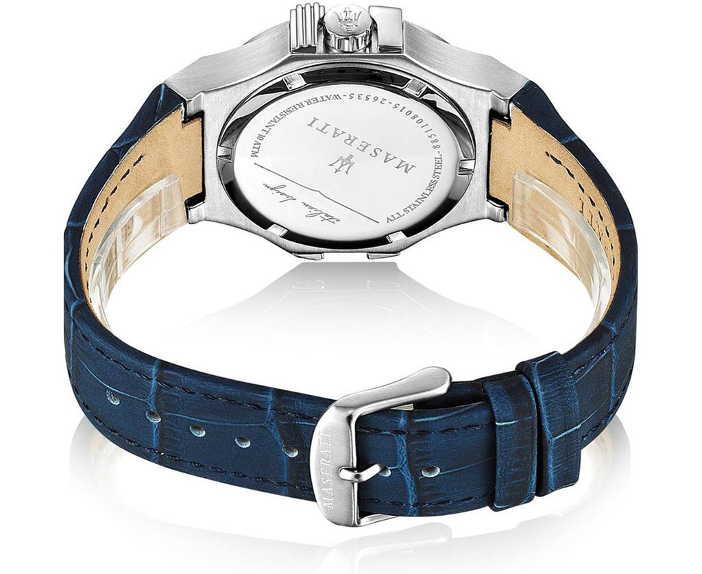 Maserati Potenza Blue Dial Blue Leather Strap Watch For Men - R8851108015 Buy Now By Maserati