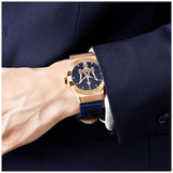 Maserati Potenza 42mm Rose Gold & Blue Dial Blue Leather Strap Watch For Men - R8851108027 Buy Now By Maserati