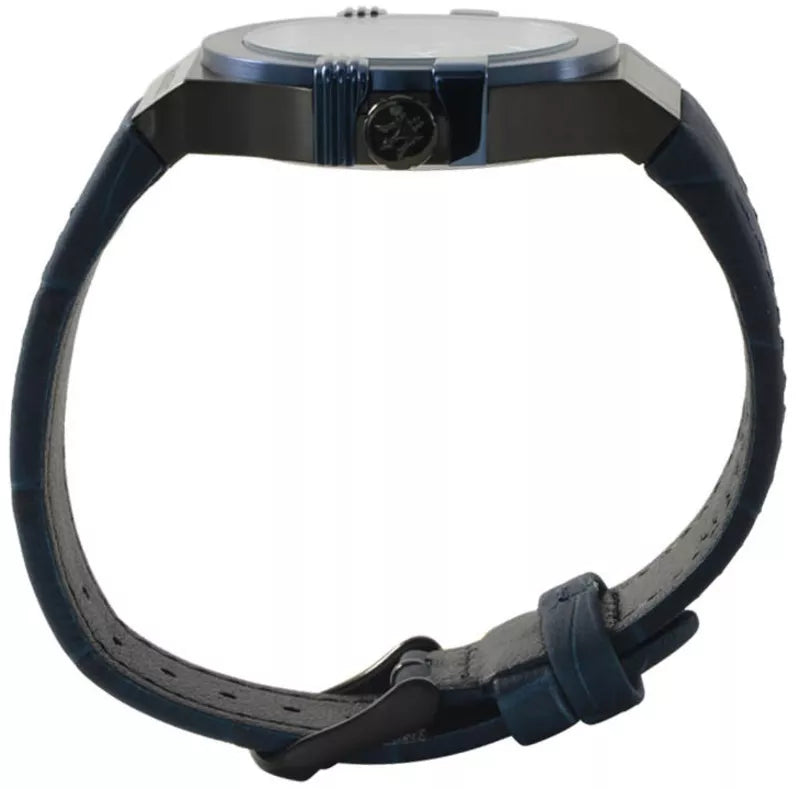 Maserati Potenza Black Dial 42mm Blue Leather Strap Watch For Men - R8851108007 Buy Now By Maserati