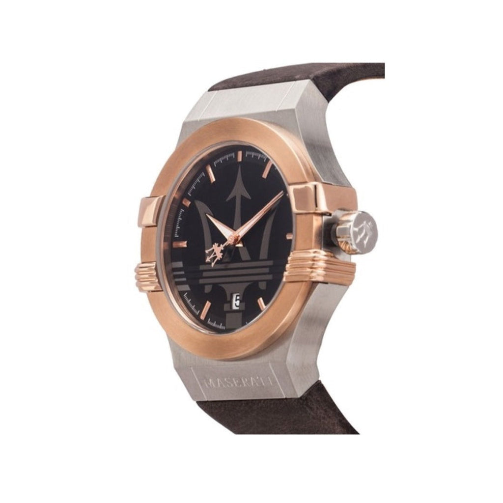 Maserati Potenza Black Dial Brown Leather Strap Watch For Men - R8851108014 Buy Now By Maserati