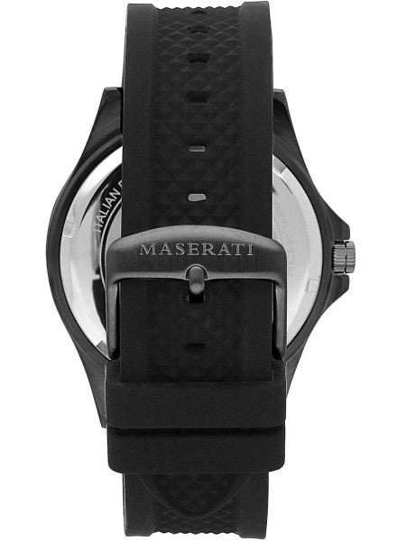 Maserati SFIDA Quartz Black Dial Black Rubber Strap Watch For Men - R8851140001 Buy Now By Maserati