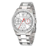 Maserati Competizione Chronograph White Dial Silver Steel Strap Watch For Men - R8853100017 Buy Now By Maserati
