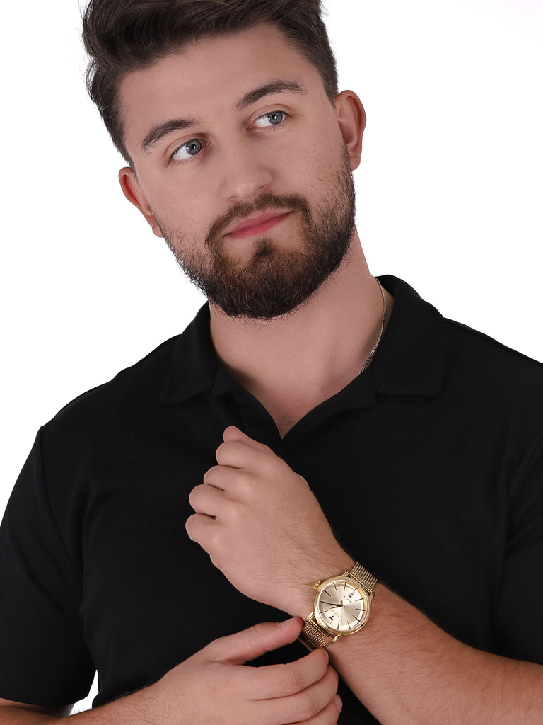 Maserati Epoca Golden Dial Golden Mesh Bracelet Watch For Men - R8853118003 Buy Now By Maserati