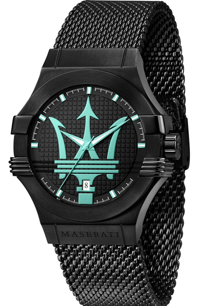 Maserati Potenza Aqua Edition Black Dial Black Mesh Bracelet Watch For Men - R8853144002 Buy Now By Maserati